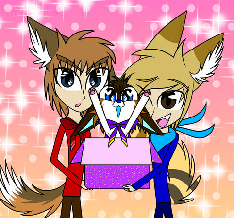 Best friends and the box fox Best friends and the box fox